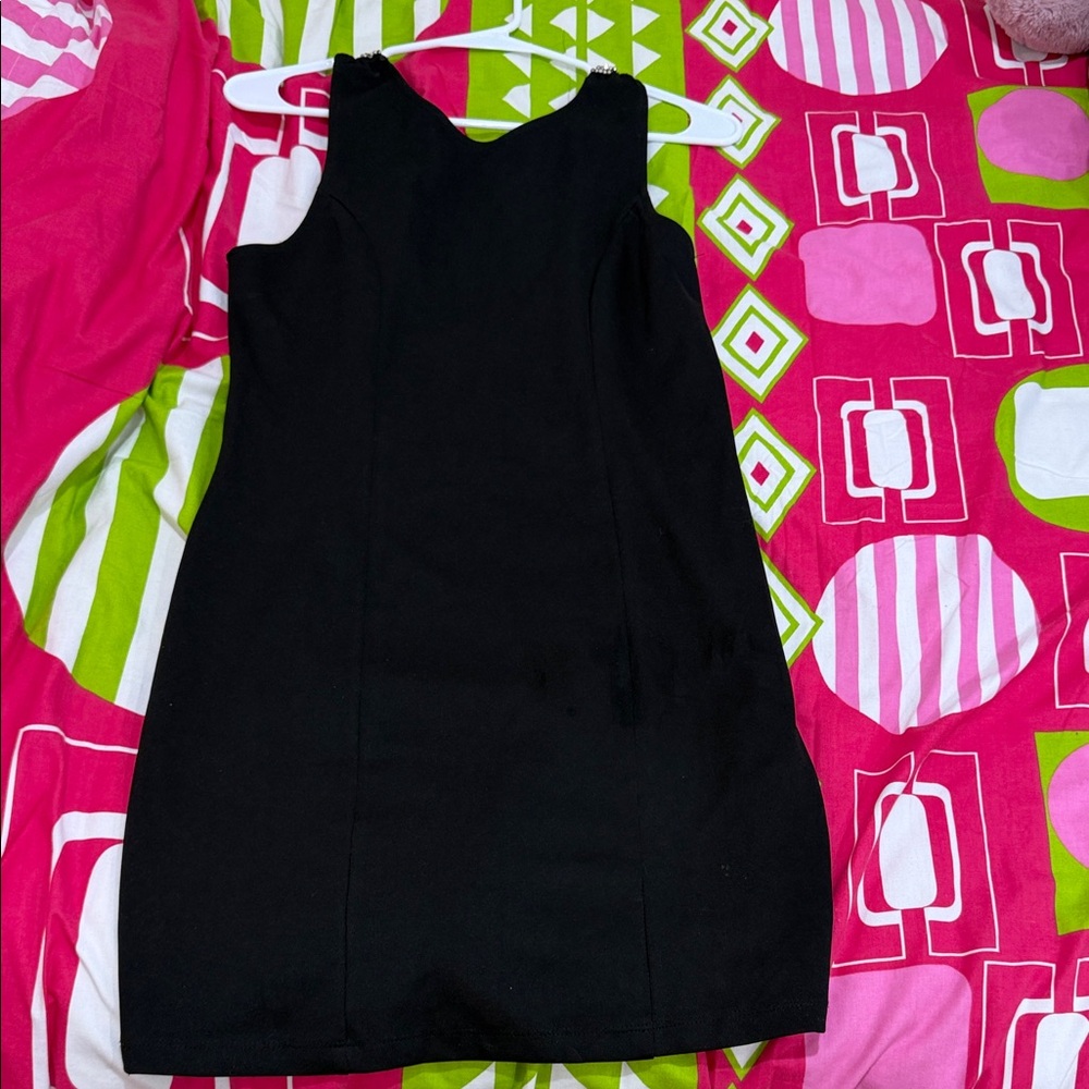 Elodie Classic Black Mini Dress